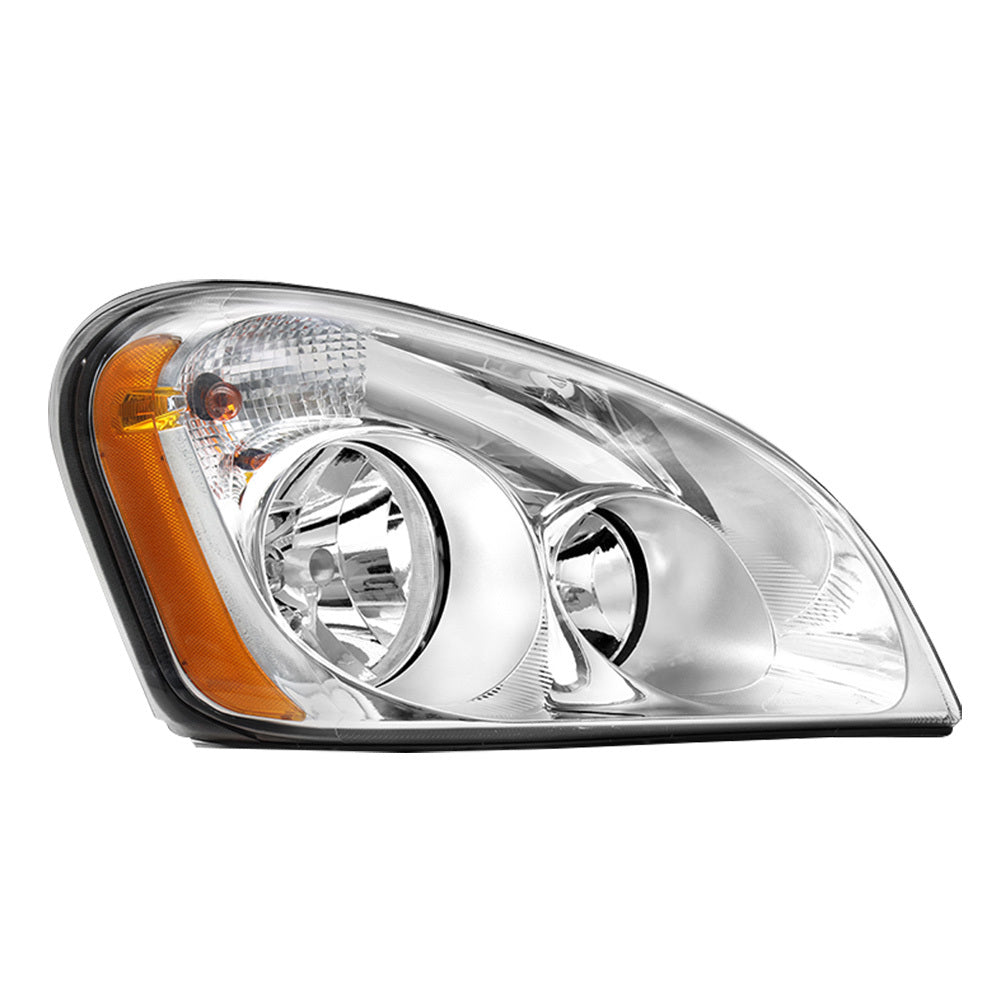 Chrome Headlights Compatible With 2008-2016 Freightliner Cascadia With Halogen Bulbs Passenger Side,Right Light
