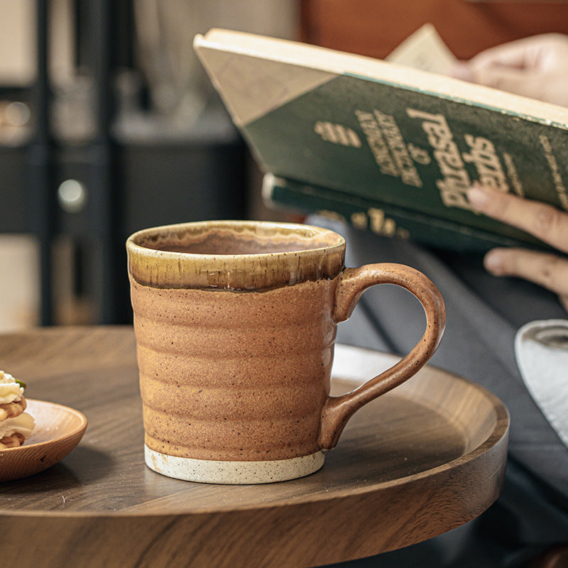 Retro Featured Coffee Cup Thread Relief Mug