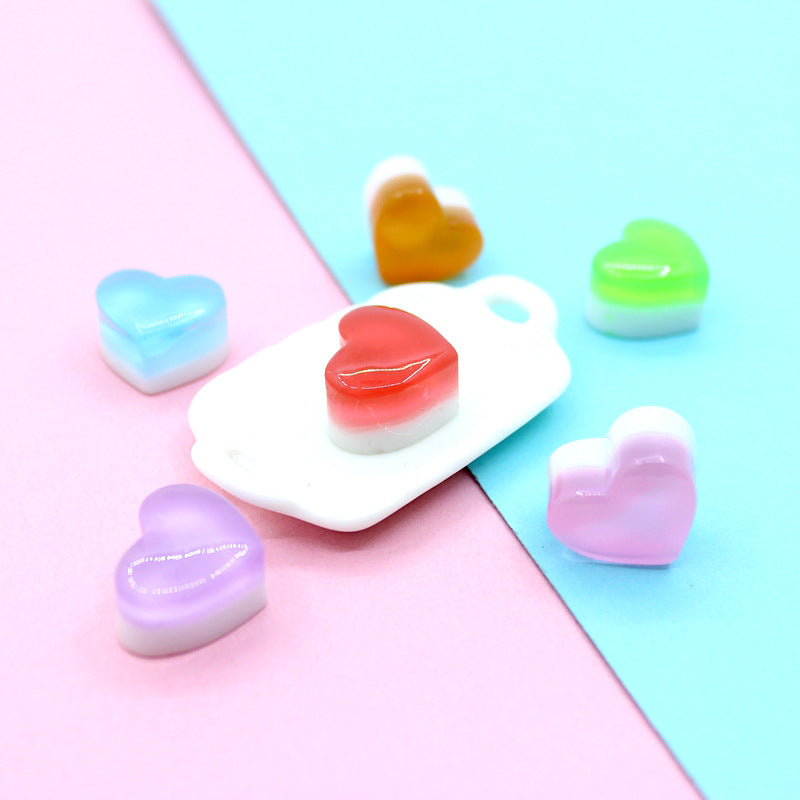 BeadsSimulation Love Candy Resin Jewelry Diy Slime Material Jelly Pudding