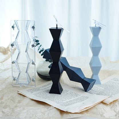 Geometric abstract candle stencil