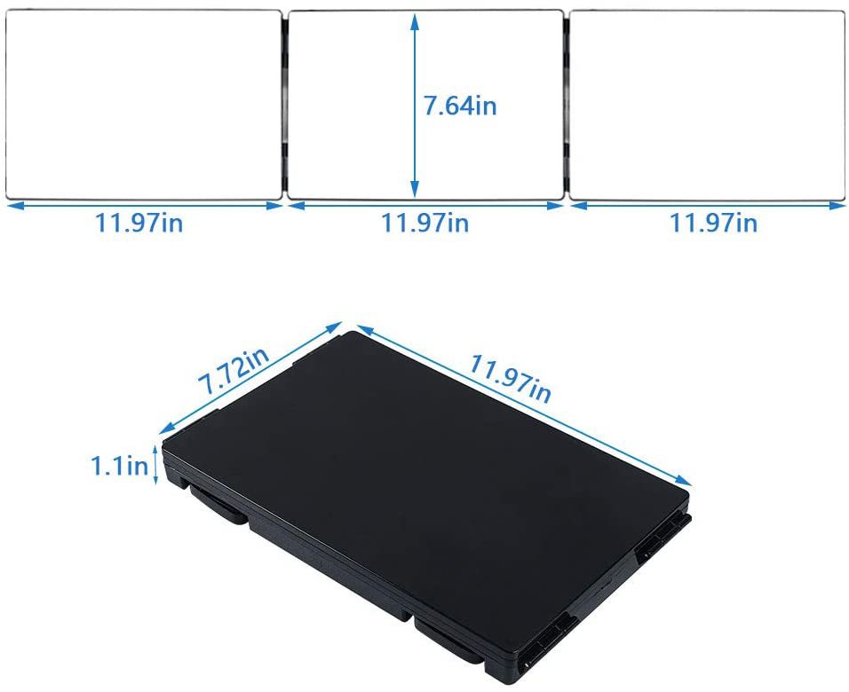Telescopic Hanging Three-sided Folding Makeup Mirror
