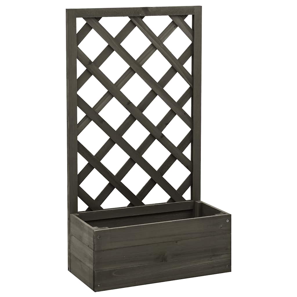 Garden Trellis with Flower Box 50x Fir Wood   Garden Trellis