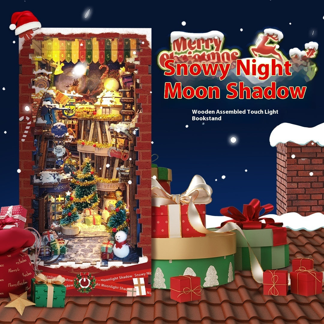 Creative Wooden Assembled Bookshelf Desktop Decoration