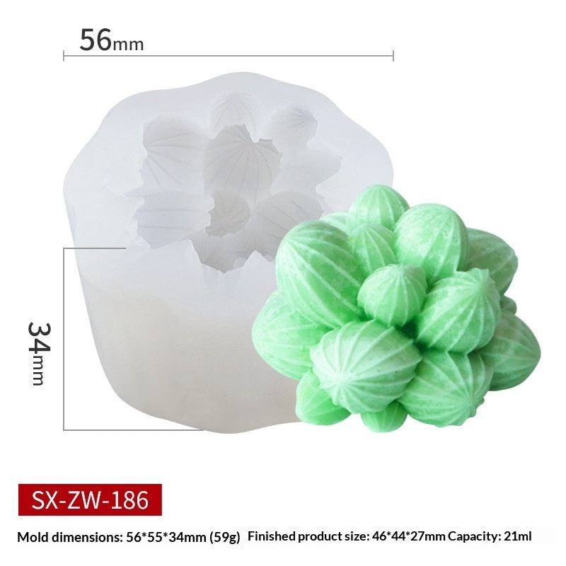 3D Succulent Silicone Candle Mold Cupcake Mold