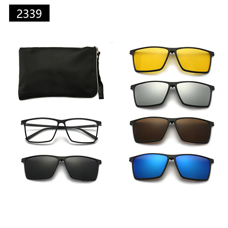 Magnetic Set Of Glasses Polarized Sunglasses Get Glasses Bag Free