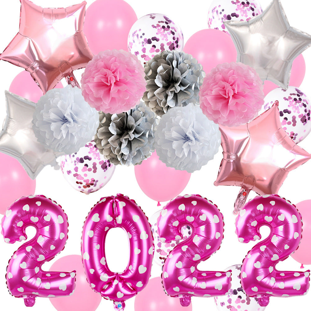 New Year Party Balloons New Year Decoration Balloon Set