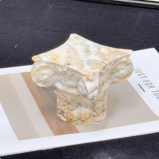 Roman Column Ornaments Made From Natural Marbledecorative Castle Pieces For Home Decor