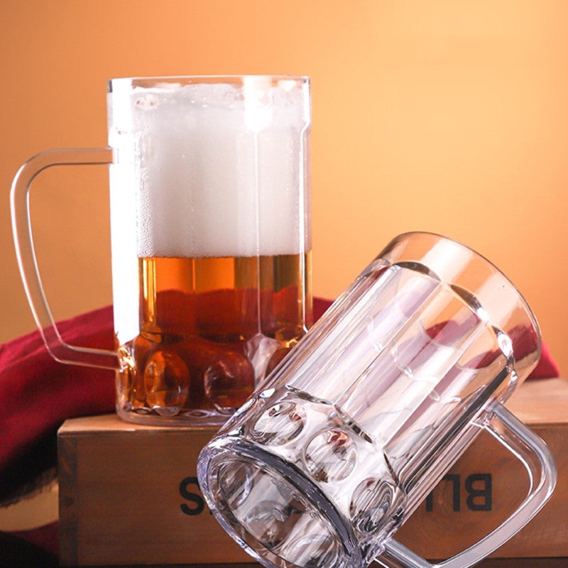 Household Large-capacity Acrylic Drop-proof Beer Mug With Handle