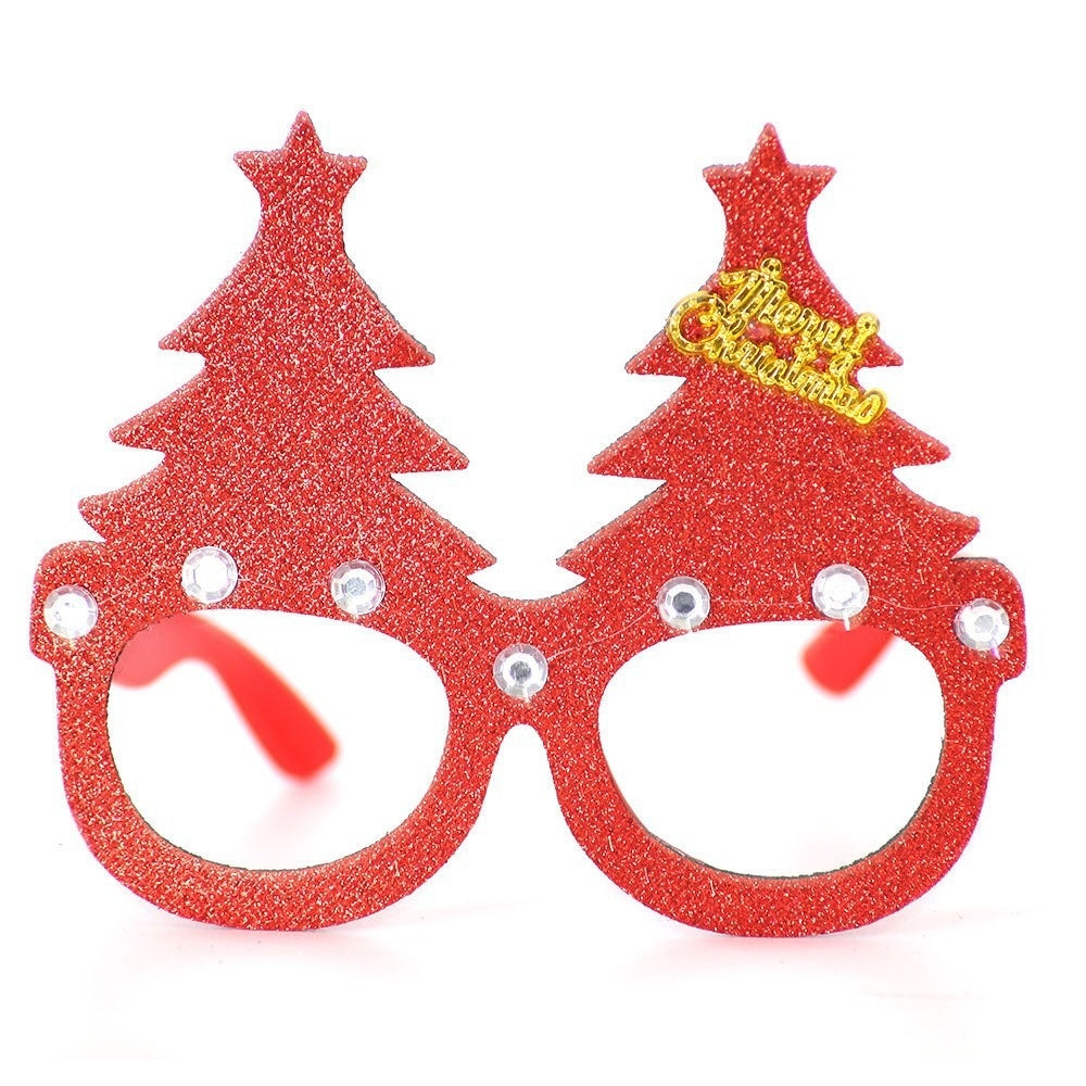 2025Golden Glasses Christmas Day Party Decoration