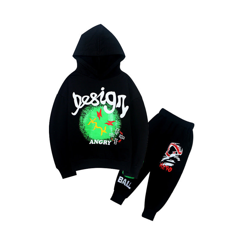 Middle-aged Children's Long-sleeved Sweater Two-piece Sports Leisure