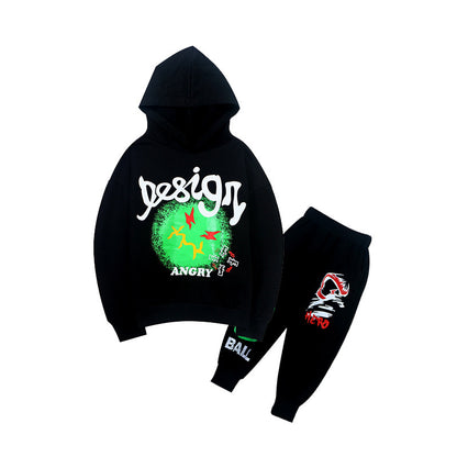 Middle-aged Children's Long-sleeved Sweater Two-piece Sports Leisure