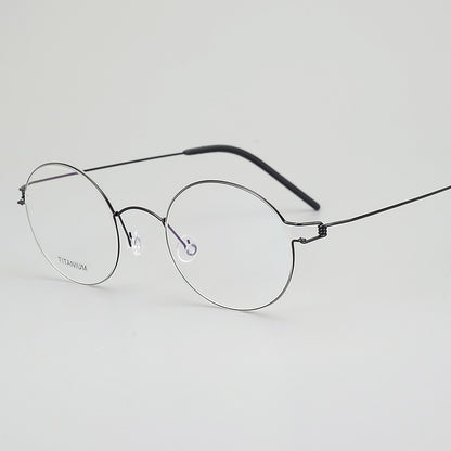 Screwless Vintage Pure Titanium Glasses Frame