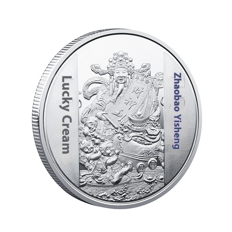 God Of Wealth Gold Coin New Year Commemorative Medal Rich