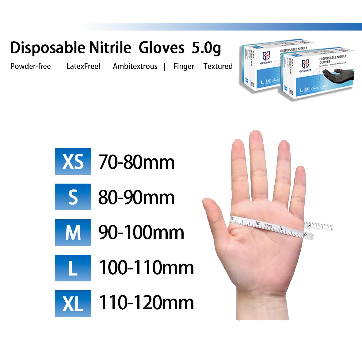 Thick Ding Qing Gloves GP50 Black