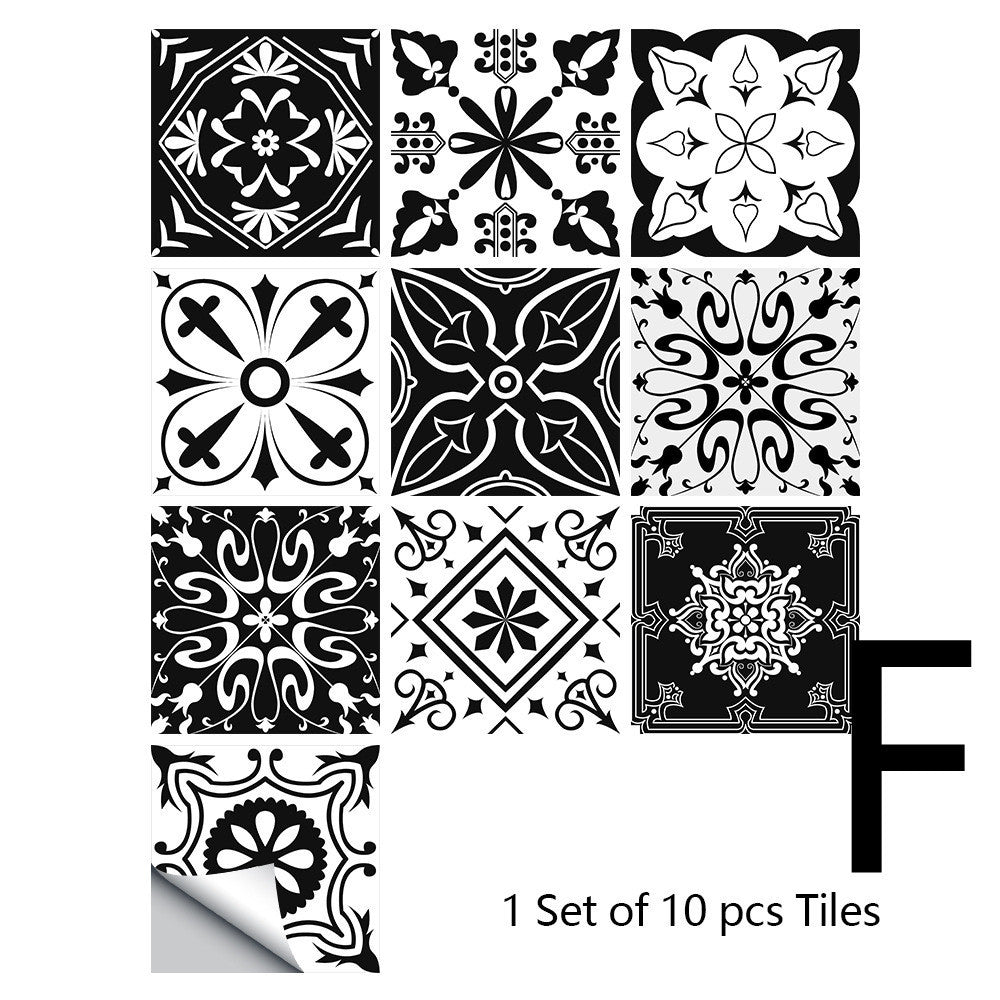 European Style Matte Matte Film Tile Stickers Kitchen Bathroom Decoration Wall Stickers