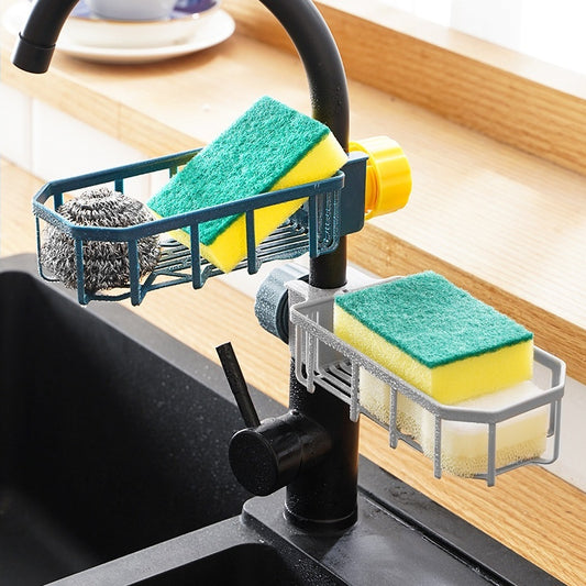 Hanging On A Faucet Kitchen Sink Punch-free Drain Sink Storage Rack