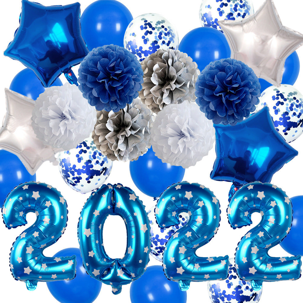 New Year Party Balloons New Year Decoration Balloon Set