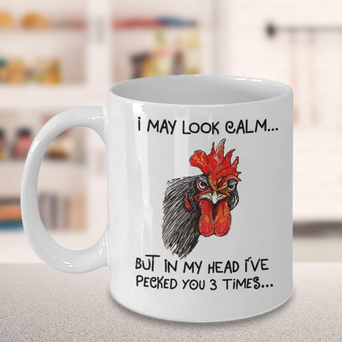 Chicken head ceramic coffee cup
