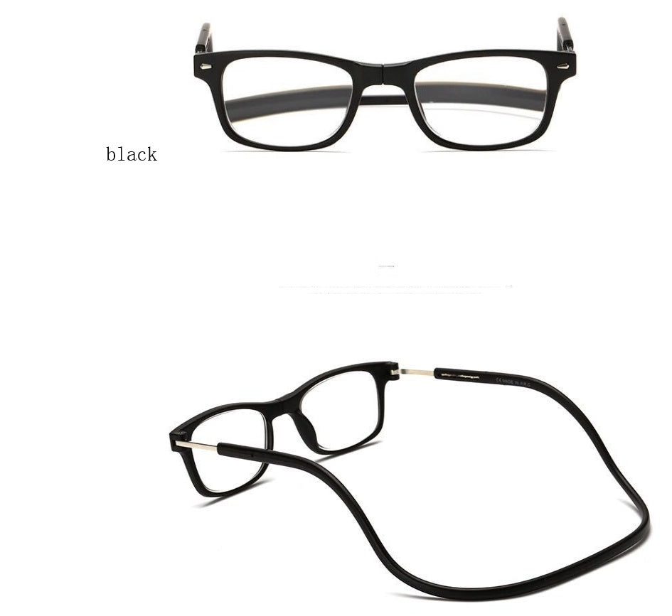 Portable Magnetic Absorption Hang Neck Reading Glasses Men Magnet Reading Glasses Women Diopter Glasses