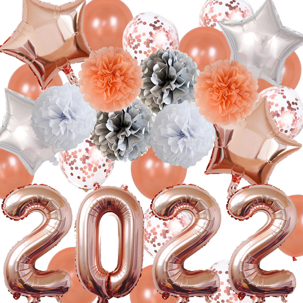 New Year Party Balloons New Year Decoration Balloon Set