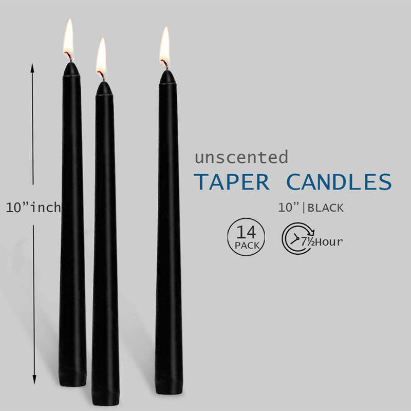 Black Shell Remote Control Long Brush Holder Candle Electric Candle Lamp
