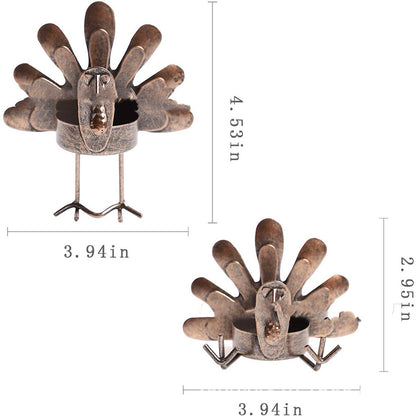 Turkey Candle Holder Retro Metal Scented Candlestick For Living Room Bedroom Bathroom Decoration