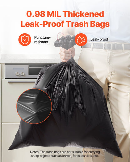 Drawstring Trash Bags, 30 Gallon 50 Count Tall Kitchen Trash Bags, Extra Thick Tough And Durable Garbage Bag, Recyclable Bin Bag With Drawstrings, For Home Kitchen, Office, RV & Camping