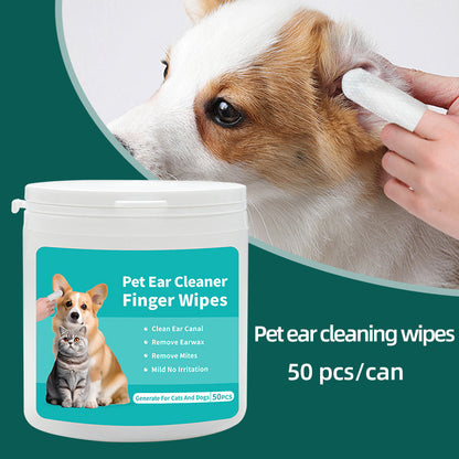 Disposable Pet Cleaning Products Teeth Cleaning Wipes Ear Care Fingertips Ear Mite Removal Cat And Dog Ear Cleaning Pet Products