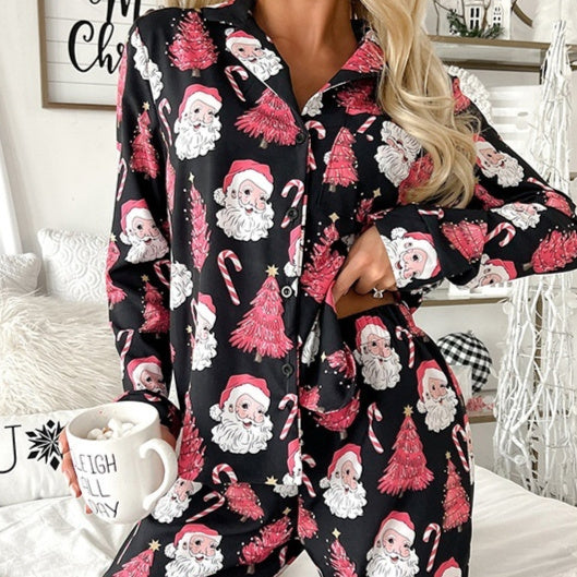 Leisure Long Sleeve Top And Trousers Two-piece Set