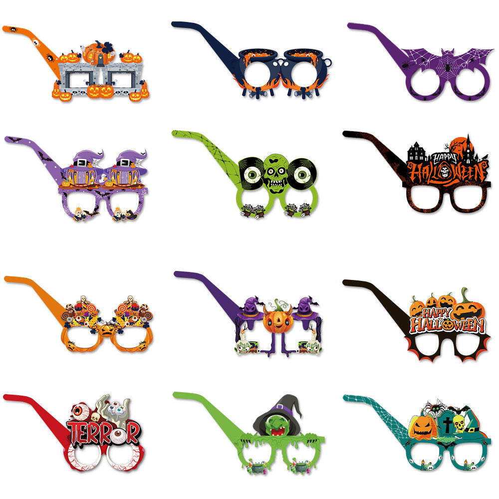 Halloween Paper Glasses Scene Decoration Funny