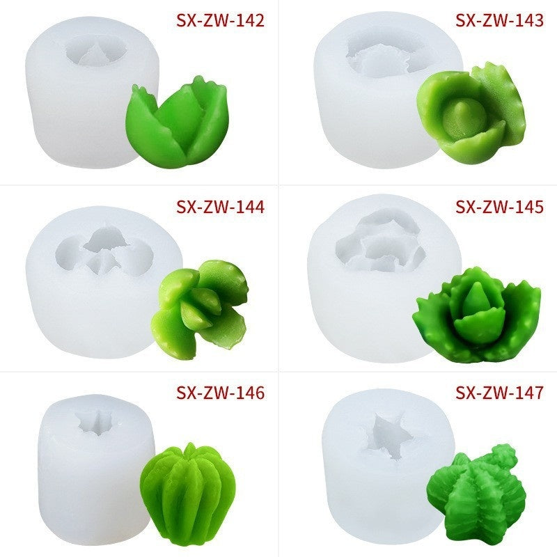 3D Succulent Silicone Candle Mold Cupcake Mold