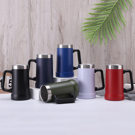 Large Capacity Stainless Steel Handle Beer Mug