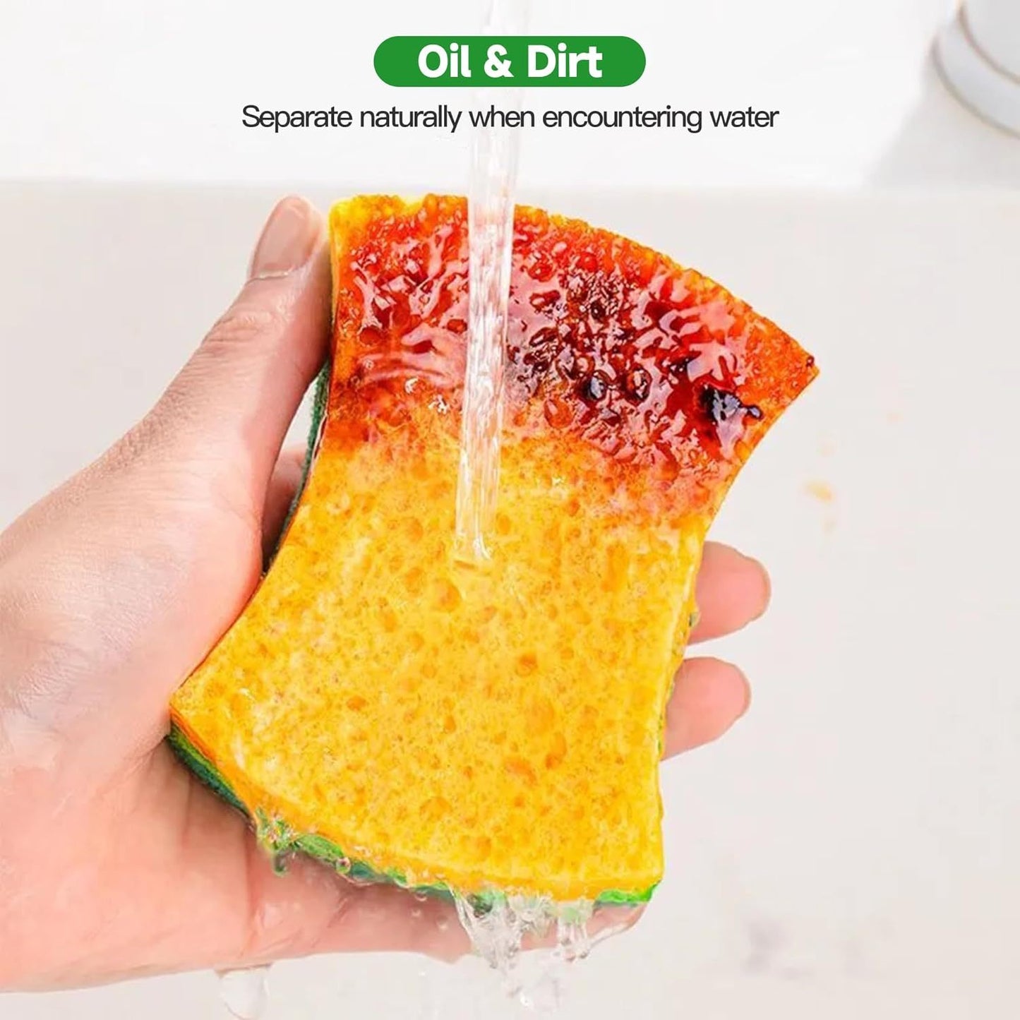 12 Pack Zero Scratch Scrub Sponges, 4 Pack, Non-Scratch Kitchen Sponges For Dishes And Cleaning