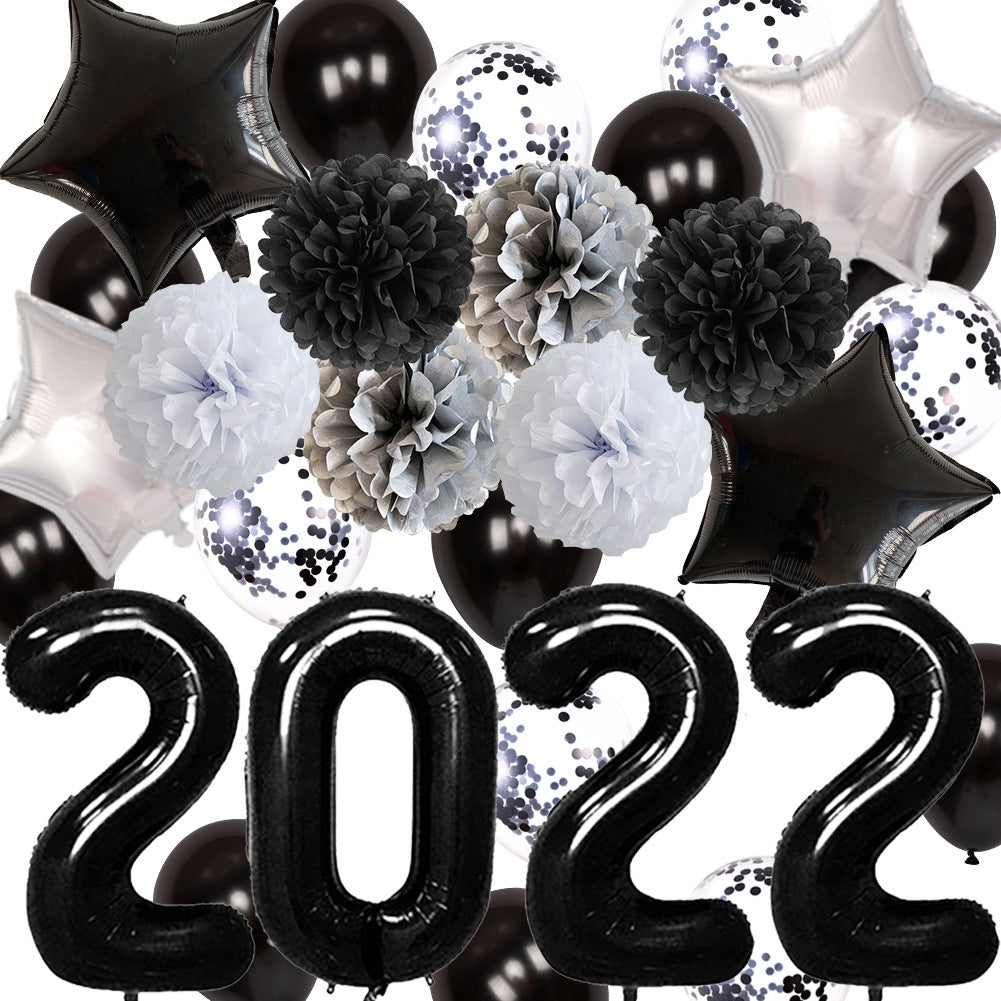New Year Party Balloons New Year Decoration Balloon Set