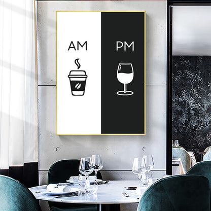 Modern Nordic style canvas painting kitchen restaurant decoration