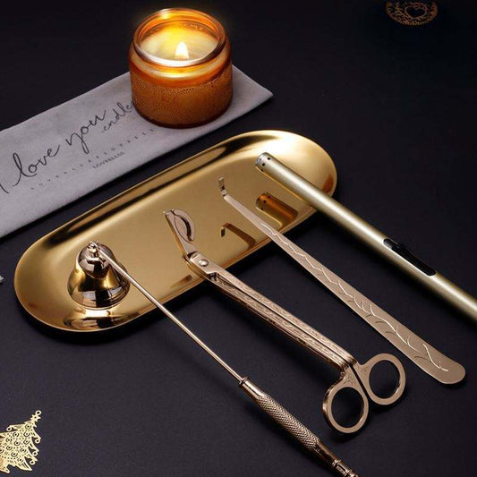 Aromatherapy Candle Tool Set Core Hook Candle Bell Cover Accessories Color Box