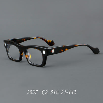 Thick Plate Glasses Patchwork Retro Frame