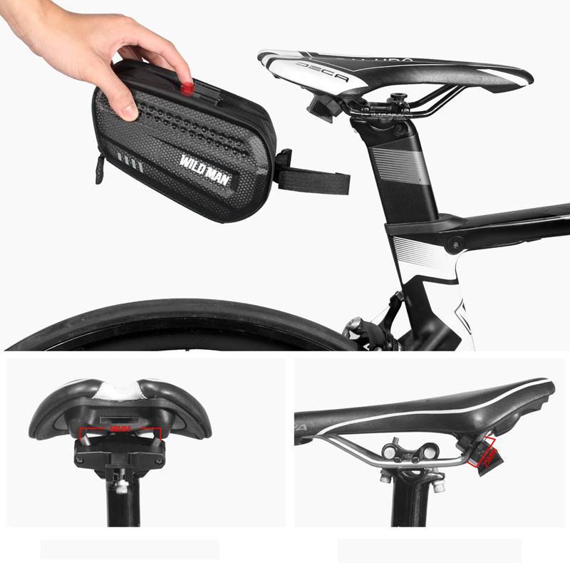 Bicycle hard shell saddle bag riding accessories