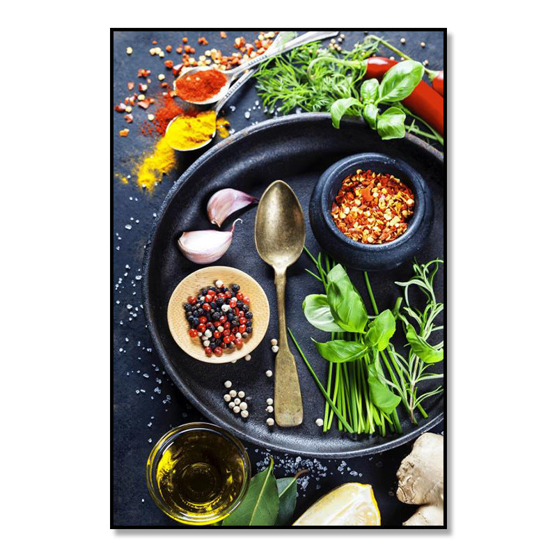 Kitchen Theme Mixed Vanilla And Spice Canvas Painting Poster Canvas Painting Wall Art Kitchen Restaurant Decoration
