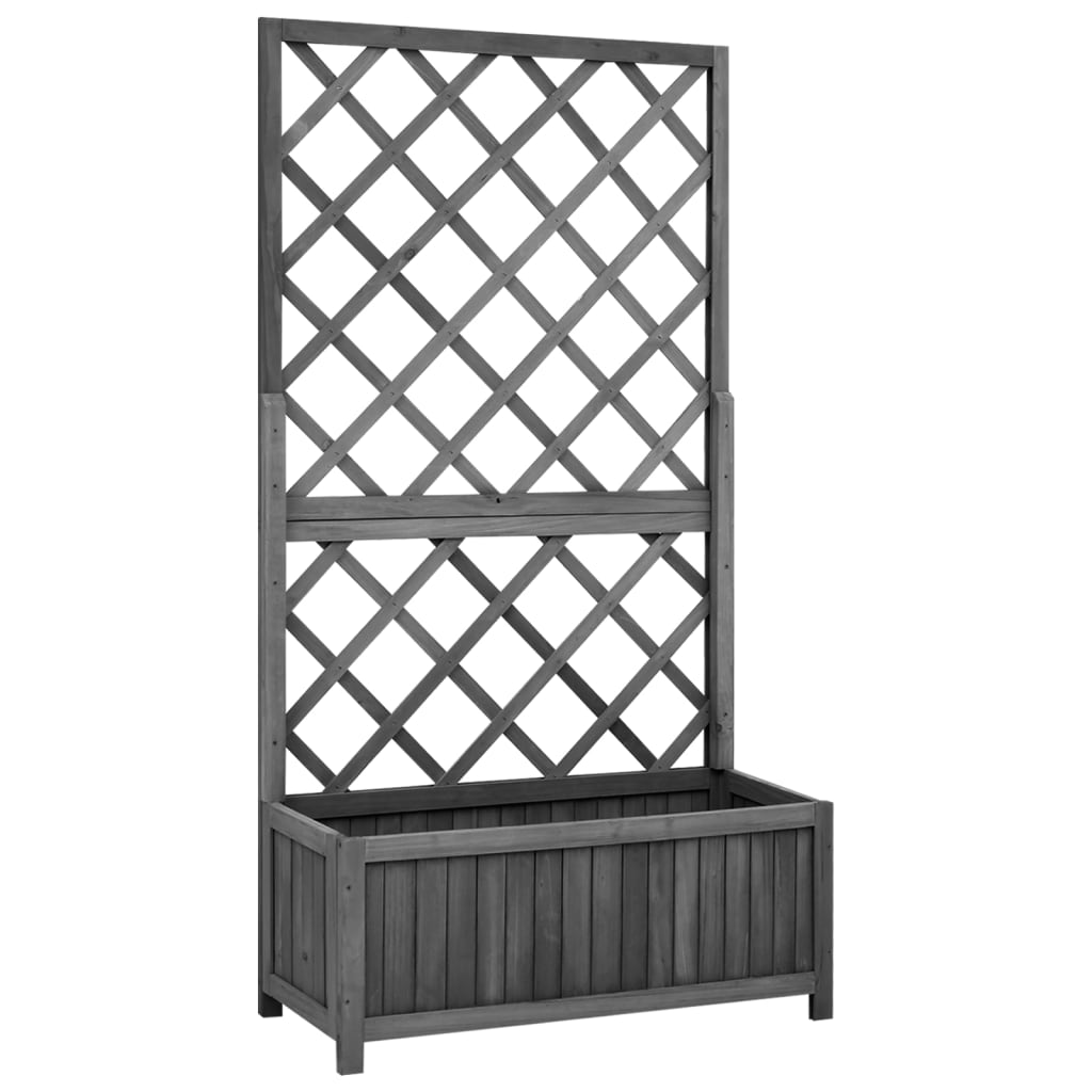 Garden Trellis with Flower Box 70x Fir Wood   Garden Trellis