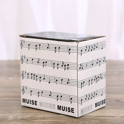 Ceramic music mug note mark water cup with lid coffee cup
