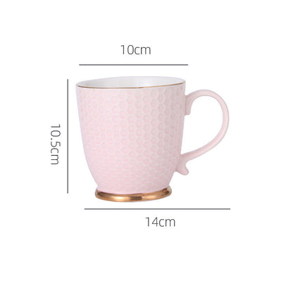 Morandi Ceramic Flower Tea Coffee Mug