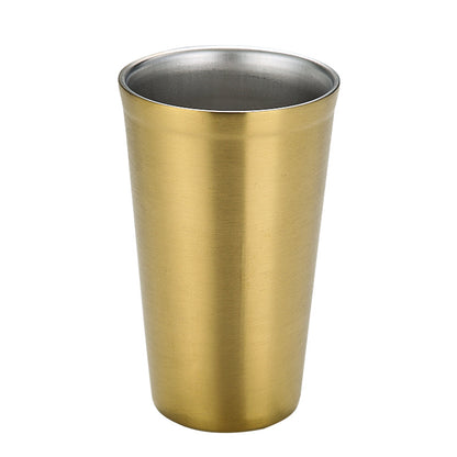 Stainless Steel Double Beer Mug Korean Style