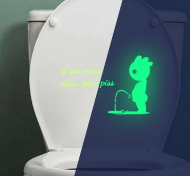 Luminous Toilet Wall Stickers Bathroom Decoration