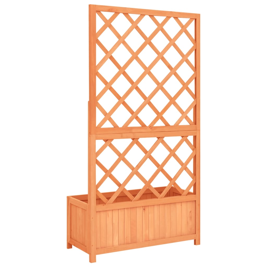 Garden Trellis with Flower Box 70x Fir Wood   Garden Trellis