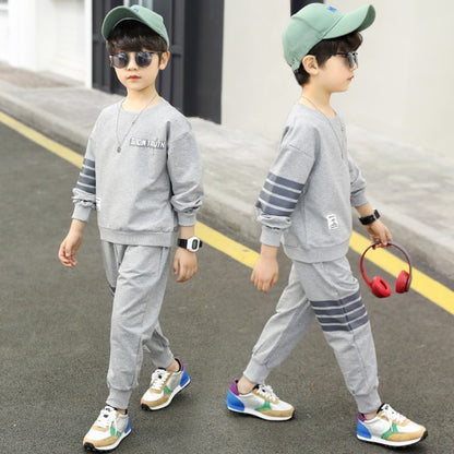 Boy's Suit Sports Two-piece Labeling Leisure
