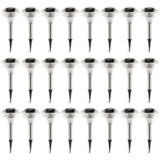 24Packs Solar Garden Lights Outdoor IP44 Waterproof Solar Pathway Lights Color Changing Landscape Lamps