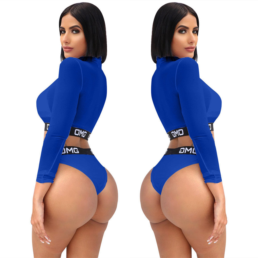 Sexy Bikini Mesh Three-piece Set