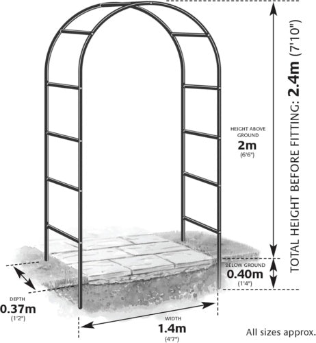 2.4M Garden Climbing Plant Arch