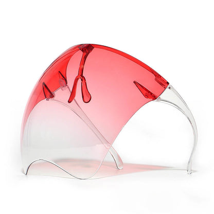 Face Screen Anti-droplet Anti-fog Windproof Eye Protection Dustproof Lampblack Mask Transparent Full Face Head Cover